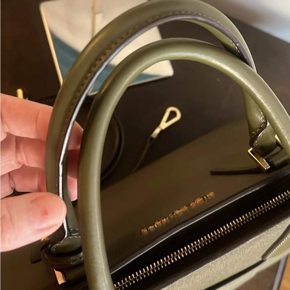 Michael Kors Hayes Olive Green Satchel